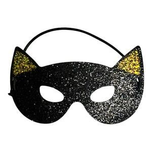 VTG American Girl Coconut Dog Halloween Costume CAT EYES Black Glitter Accessory